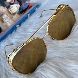 NEW Authentic Roberto Cavalli Couture Gold Plated Sunglasses